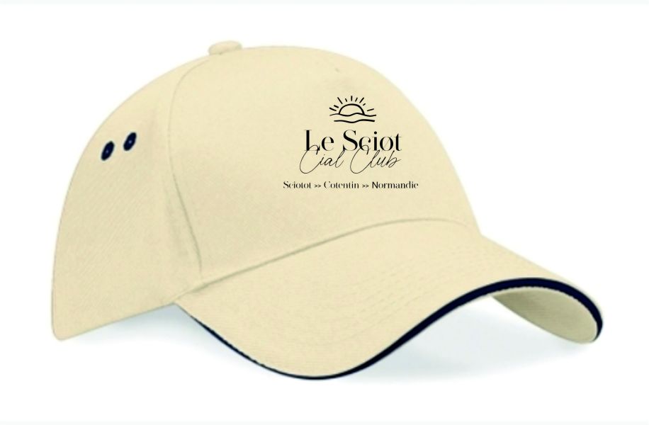 Casquette beige/bleu marine